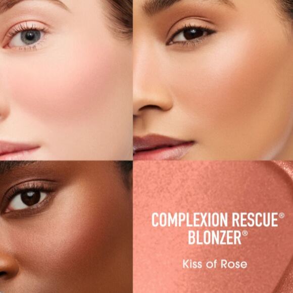 Bare Minerals COMPLEXION RESCUE BLONZER Liquid Blush + Bronzer Kiss of Rose NIB - Picture 3 of 6